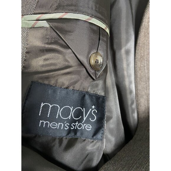 Izod Mens Brown 2 Button Blazer Sport Coat 42L Polyester/Rayon NWT - Picture 6 of 16